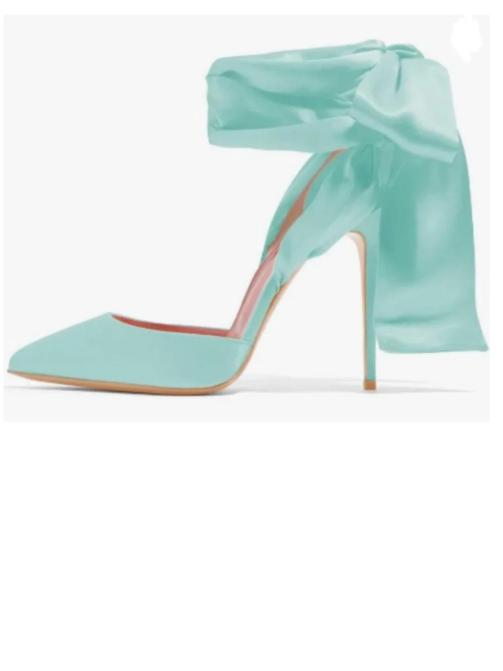FSJ Turquoise Strappy Ankle Wrap Sandal Ribbon Lace-up Stiletto High Heels Pump